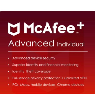 McAfee+ Advanced Individual Security 2025 1 Jahr / 1 Gerät Key EUROPE